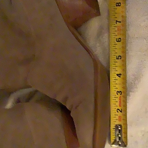 Vintage Frye Fold Over Suede Heeled Boots Mid Calf Brown Size 8.5 Wood Heel - Picture 6 of 9